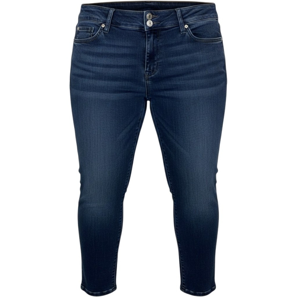 Torrid Denim Dark Wash Skinny Jeans Women 16S Double Button Stretch Petite Short